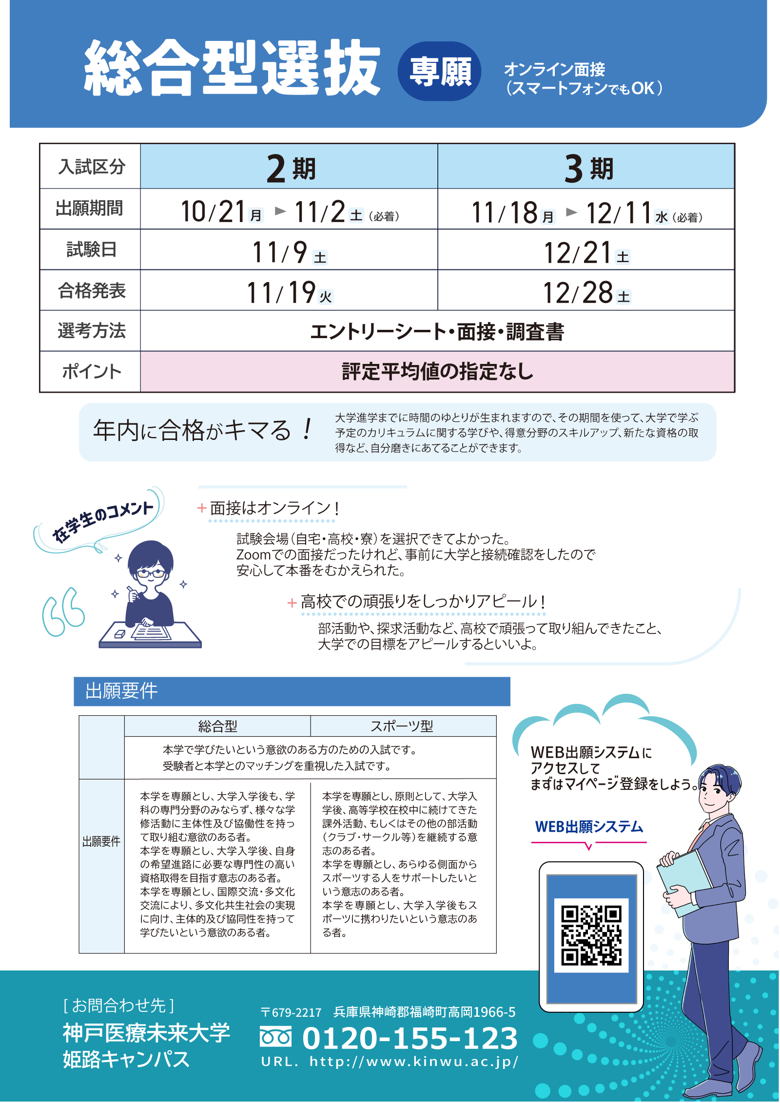 総合型選抜-2期3期の日程