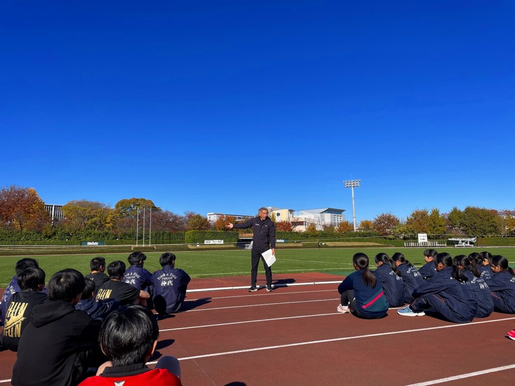 調布市ジュニア陸上体験教室の様子